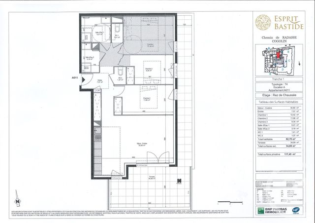 Appartement F4 à vendre - 4 pièces - 82.76 m2 - COGOLIN - 83 - PROVENCE-ALPES-COTE-D-AZUR - Century 21 Thomas Thum Immobilier