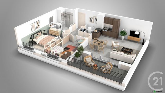 appartement à vendre - 3 pièces - 63.71 m2 - COGOLIN - 83 - PROVENCE-ALPES-COTE-D-AZUR - Century 21 Thomas Thum Immobilier