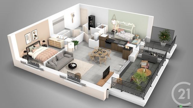 appartement à vendre - 3 pièces - 62.87 m2 - COGOLIN - 83 - PROVENCE-ALPES-COTE-D-AZUR - Century 21 Thomas Thum Immobilier