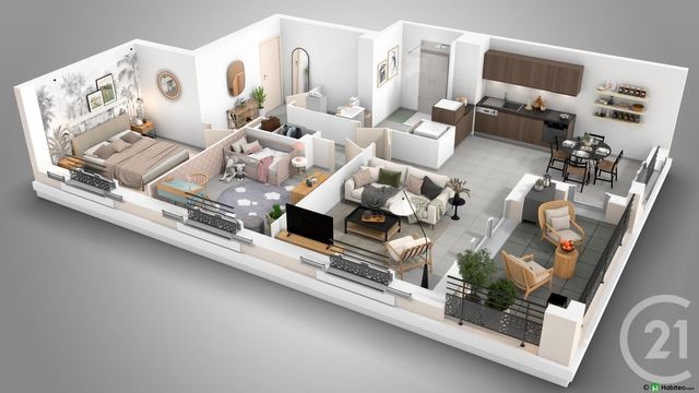 appartement à vendre - 3 pièces - 65.69 m2 - COGOLIN - 83 - PROVENCE-ALPES-COTE-D-AZUR - Century 21 Thomas Thum Immobilier